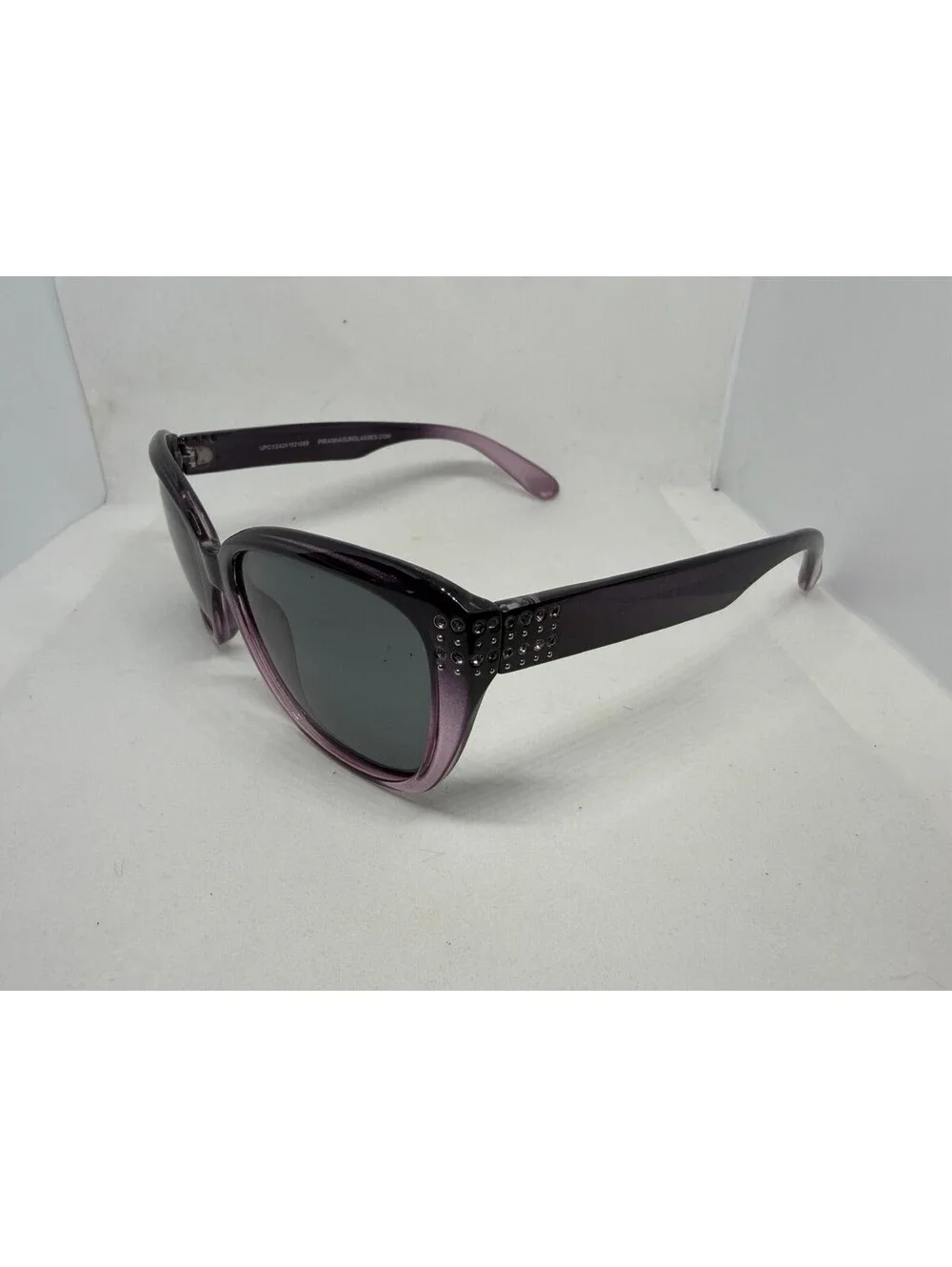 Piranha Womens Polarized Sunglasses Rhinestones Cat Eye Purple Style # 62108